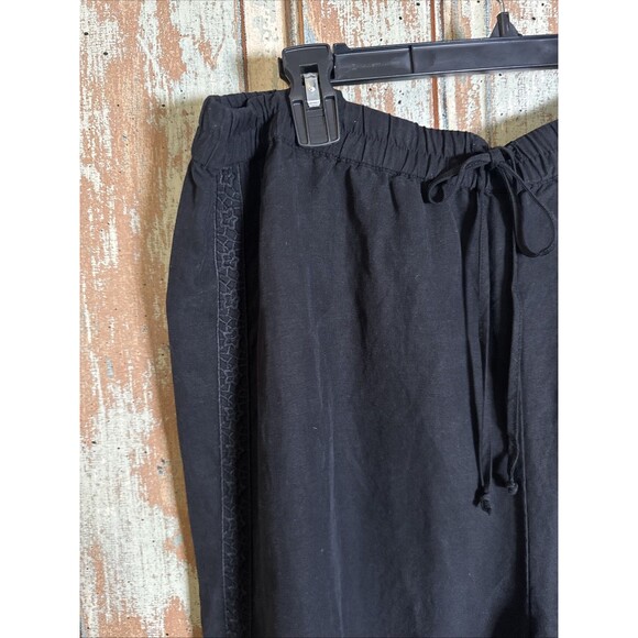 Kobi Halperin Black "Demi Floral” Wide Leg Pants Size XXL Cross Stitch Floral - Picture 2 of 12